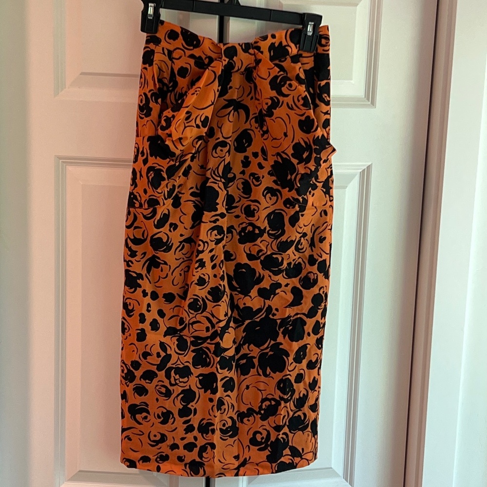 Vintage orange pencil skirt